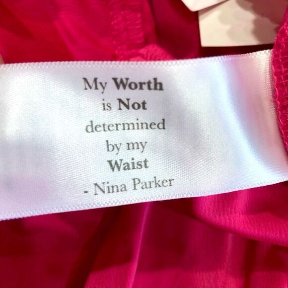 NINA PARKER - L Sz 4X NWT Plus Size Pleated Satin Palazzo Pants in Pink Yarrow. - Picture 2 of 16